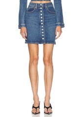 Alexander Wang High Waisted Snap Front Mini Skirt