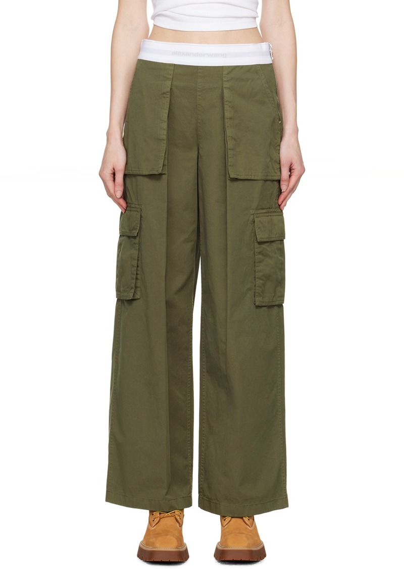 Alexander Wang Khaki Cargo Rave Trousers