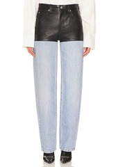 Alexander Wang Leather Stacked Hem