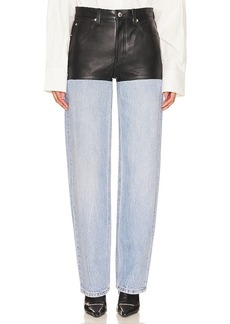 Alexander Wang Leather Stacked Hem