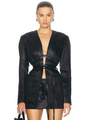 Alexander Wang Leather Tie Waist Jacket