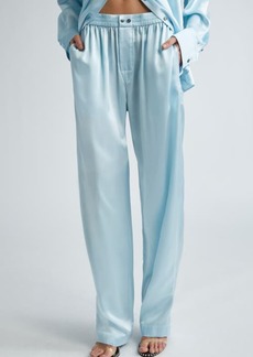 Alexander Wang Logo Cutout Silk Pajama Pants