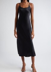 Alexander Wang Logo Hardware Silk Charmeuse Slipdress