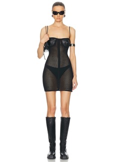 Alexander Wang Mini Dress With Leather Bust