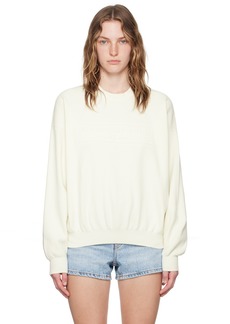 Alexander Wang Off-White Embossed-Logo Sweater