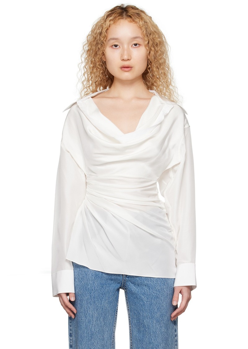 Alexander Wang Off-White Gathered Shirt