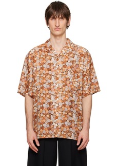 Alexander Wang Orange & Tan Coin Shirt