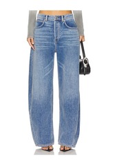 Alexander Wang Oversized Rounded Low Rise Jean Brushed Denim