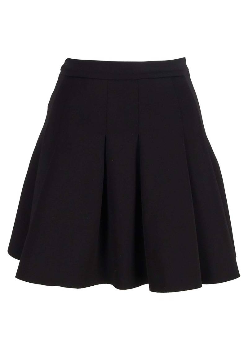 Alexander Wang Pleated Mini Skirt in Black Polyester