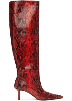 Alexander Wang Red Viola Slouch Boots