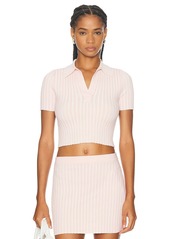 Alexander Wang Ribbed Polo Top