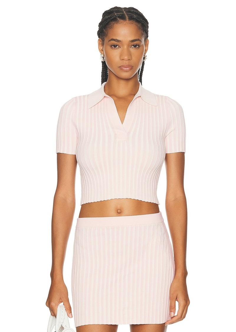 Alexander Wang Ribbed Polo Top