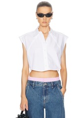 Alexander Wang Sleeveless Button Up Top