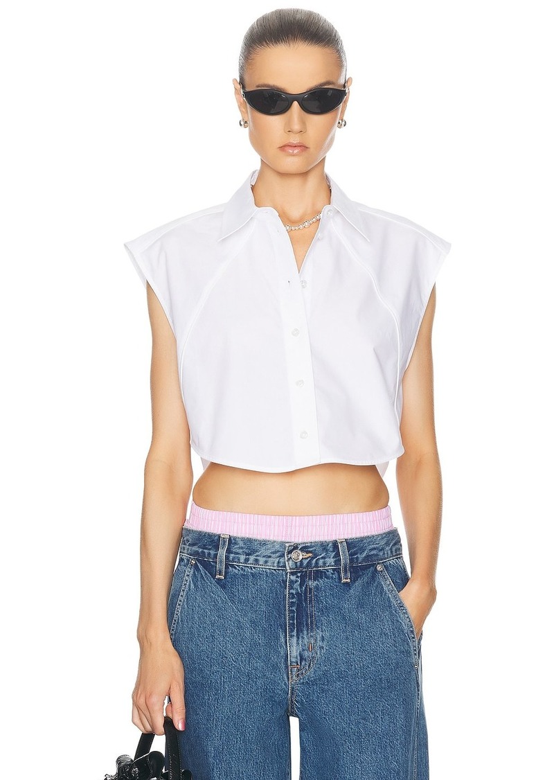 Alexander Wang Sleeveless Button Up Top