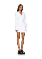 Alexander Wang Slit Tailored Shirt Dress With Waist Tie