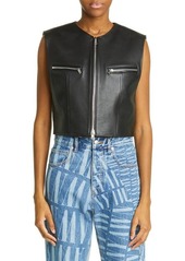 Alexander Wang Tailored Crop Leather Vest