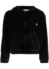 ALEXANDER WANG VELVET CROP SWEATSHIRT CLOTHING