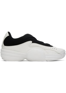 Alexander Wang White & Black AW Hoop Slip-On Sneakers