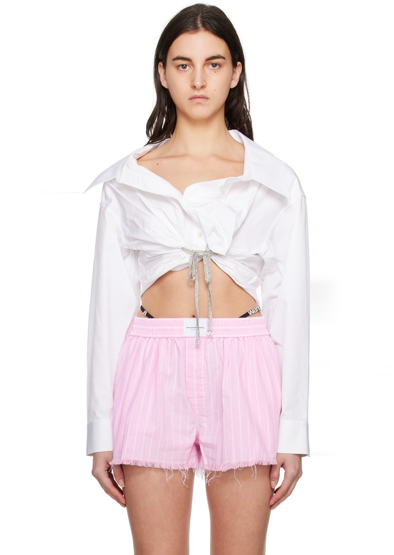 Alexander Wang White Cropped Shirt