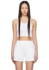 Alexander Wang White Cropped Tank Top