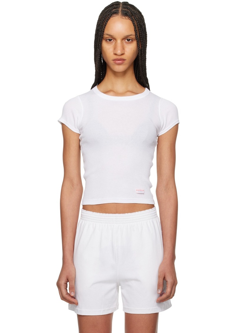 Alexander Wang White Ribbed T-Shirt