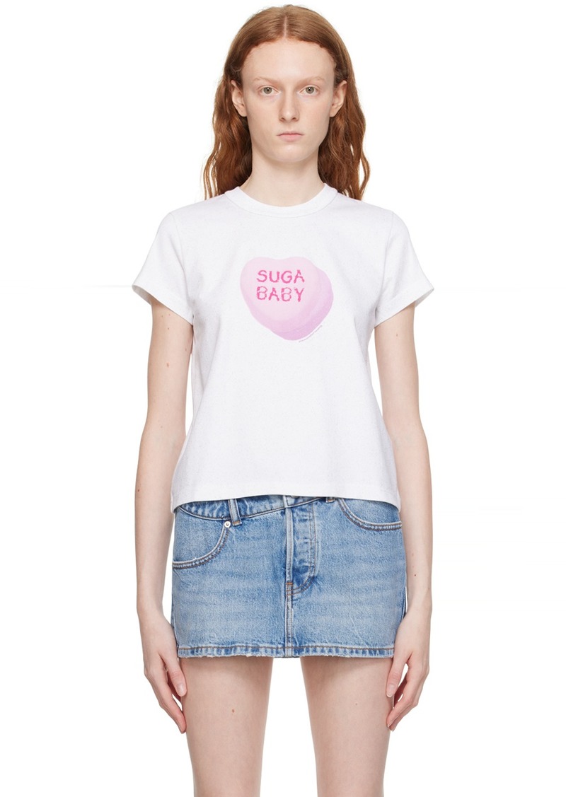 Alexander Wang White 'Suga Baby' T-Shirt