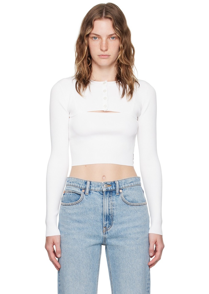 Alexander Wang White Twinset Cardigan