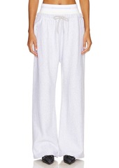 Alexander Wang Wide Leg Sweatpant With Exposed Brief