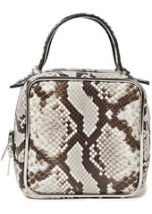 Alexander Wang Woman Halo Square Snake-effect Leather Tote Animal Print