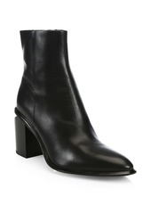 Alexander Wang Anna Rhodium & Leather Ankle Boots