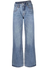 Alexander Wang asymmetric-waist denim jeans