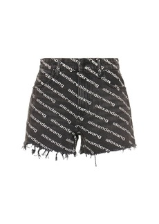 Alexander Wang Bite Logo Cotton Denim Shorts