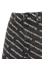 Alexander Wang Bite Logo Cotton Denim Shorts