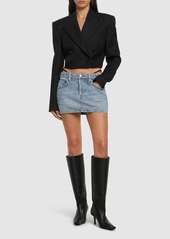 Alexander Wang Cotton Denim Mini Skirt