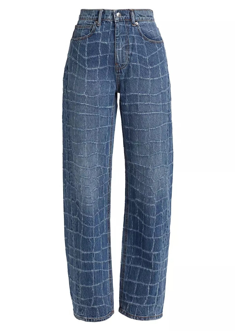 Alexander Wang Croc Rip Balloon High-Rise Jeans