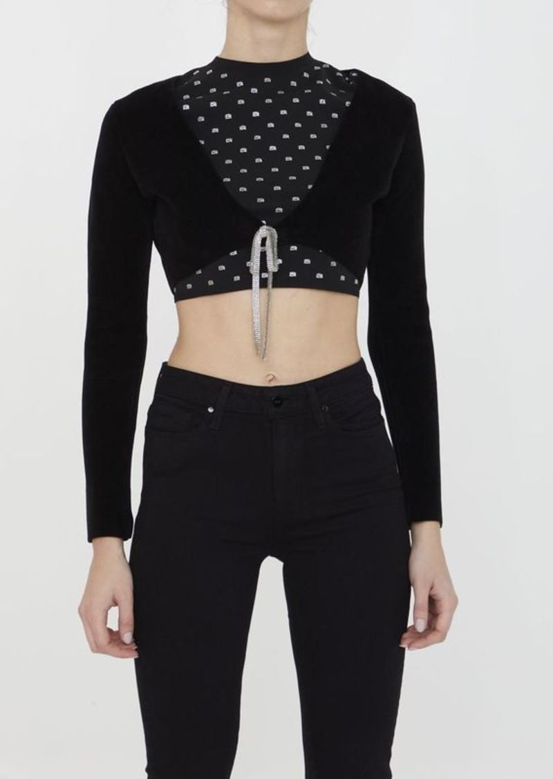 Alexander Wang Cropped cardigan in cotton
