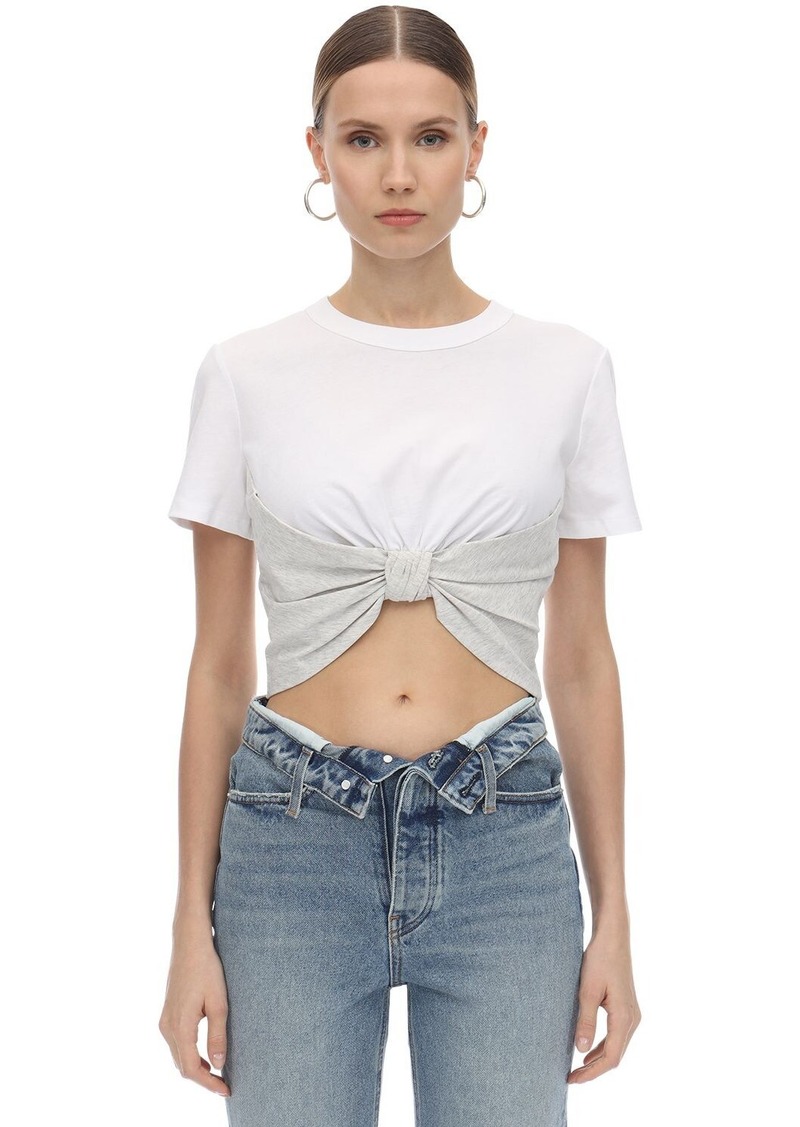 cropped jersey top