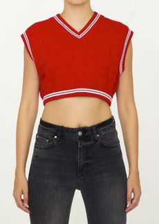 Alexander Wang Cropped vest in compact cotton
