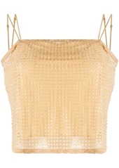 Alexander Wang crystal-embellished top