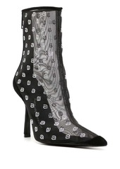 Alexander Wang crystal-logo mesh boots