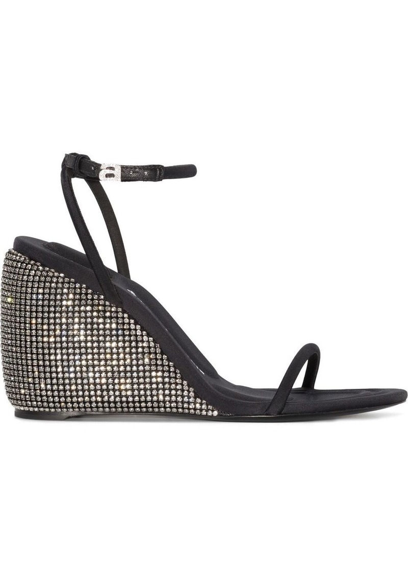 Alexander Wang Dahlia crystal-embellished wedge 105mm sandals