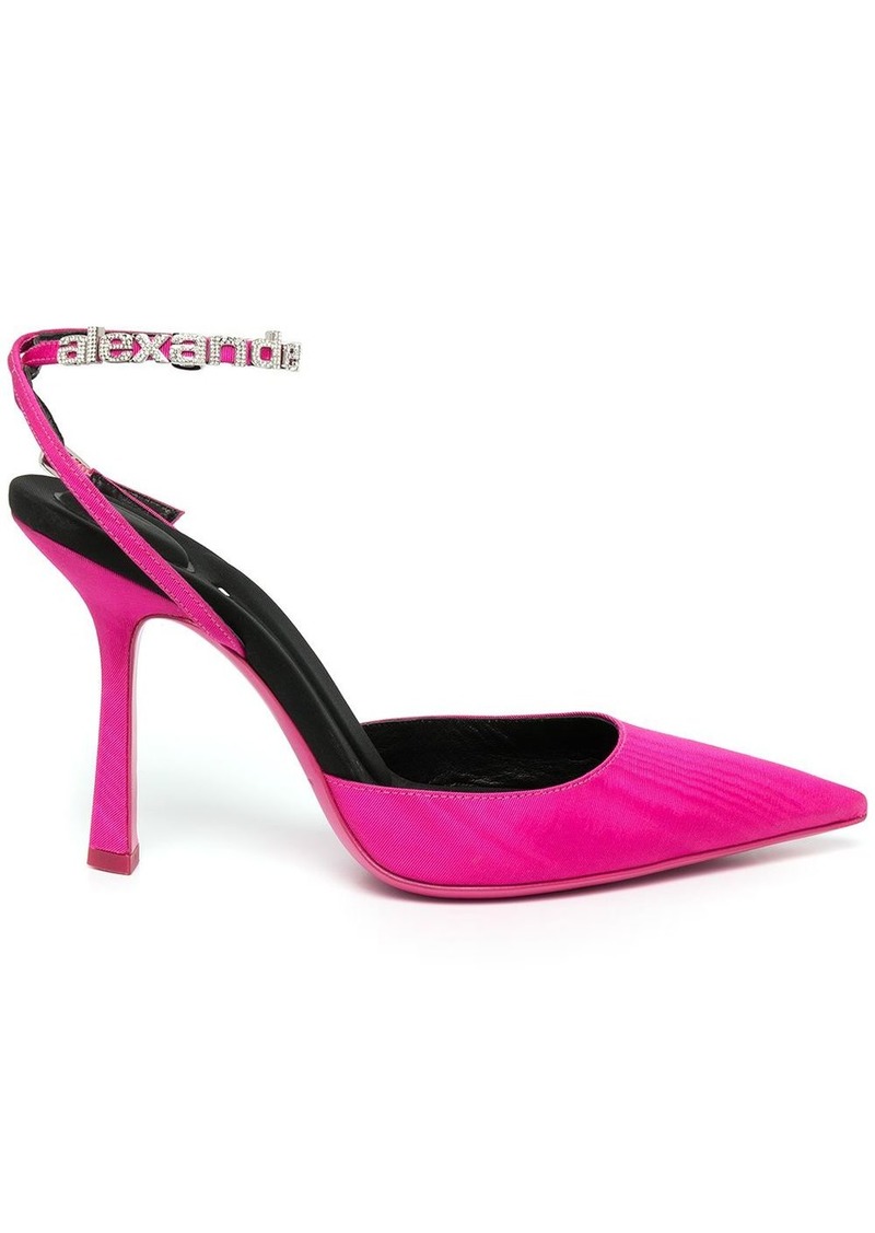 Alexander Wang Delphine 105mm logo-strap pumps