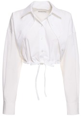 Alexander Wang Double Layered Cotton Crop Shirt