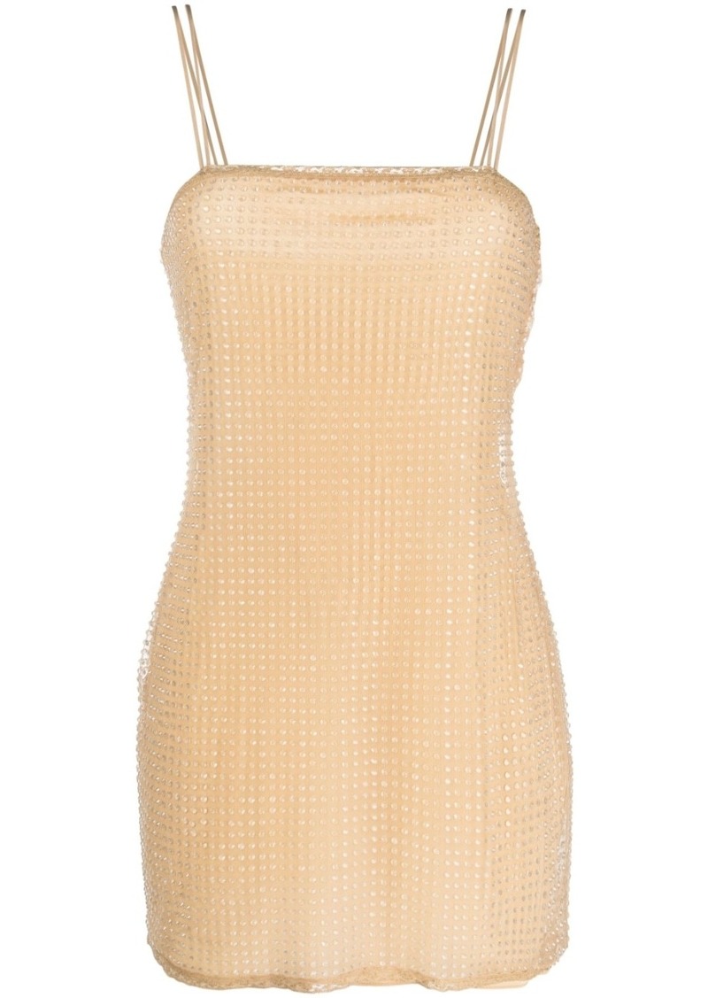 Alexander Wang embellished mesh minidress