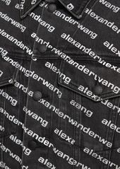 Alexander Wang Falling Back Logo Cotton Denim Jacket