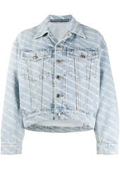 Alexander Wang Falling Back logo-print denim jacket