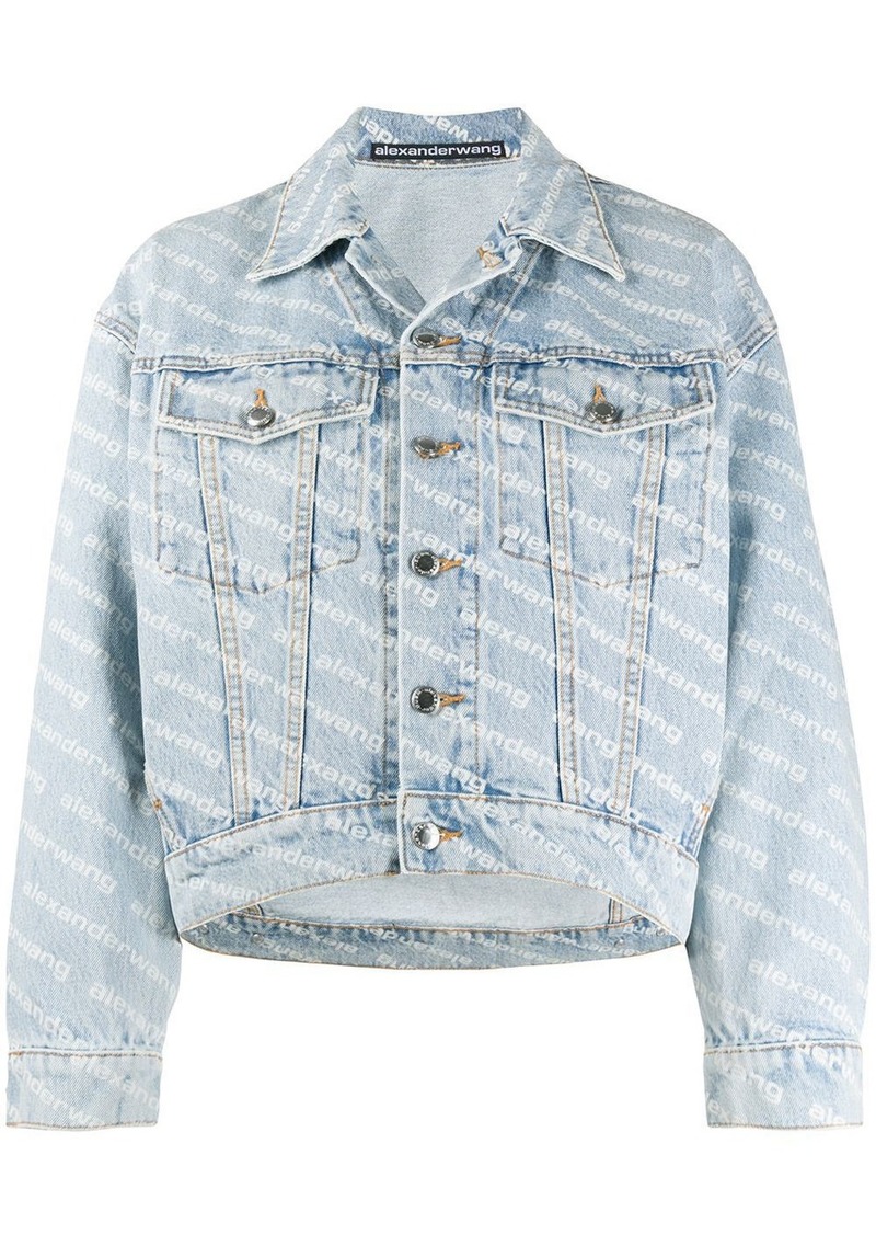 Alexander Wang Falling Back logo-print denim jacket