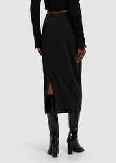 Alexander Wang Fitted Tech Long Skirt W/straps