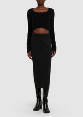 Alexander Wang Fitted Tech Long Skirt W/straps