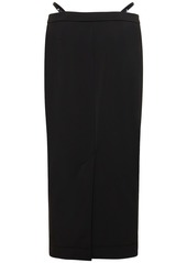 Alexander Wang Fitted Tech Long Skirt W/straps